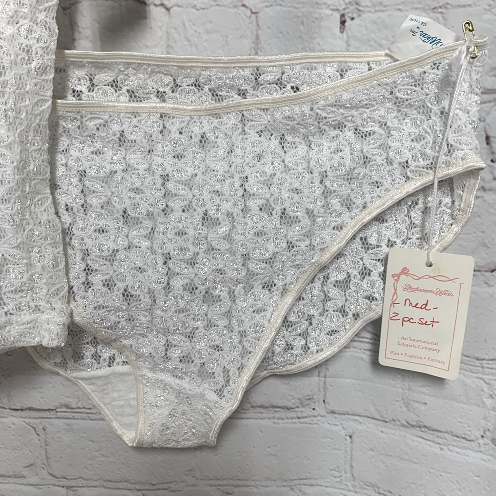 NEW Deadstock Undercover Wear White Lace Sleepwear Set USA Size M - Picture 3 of 6